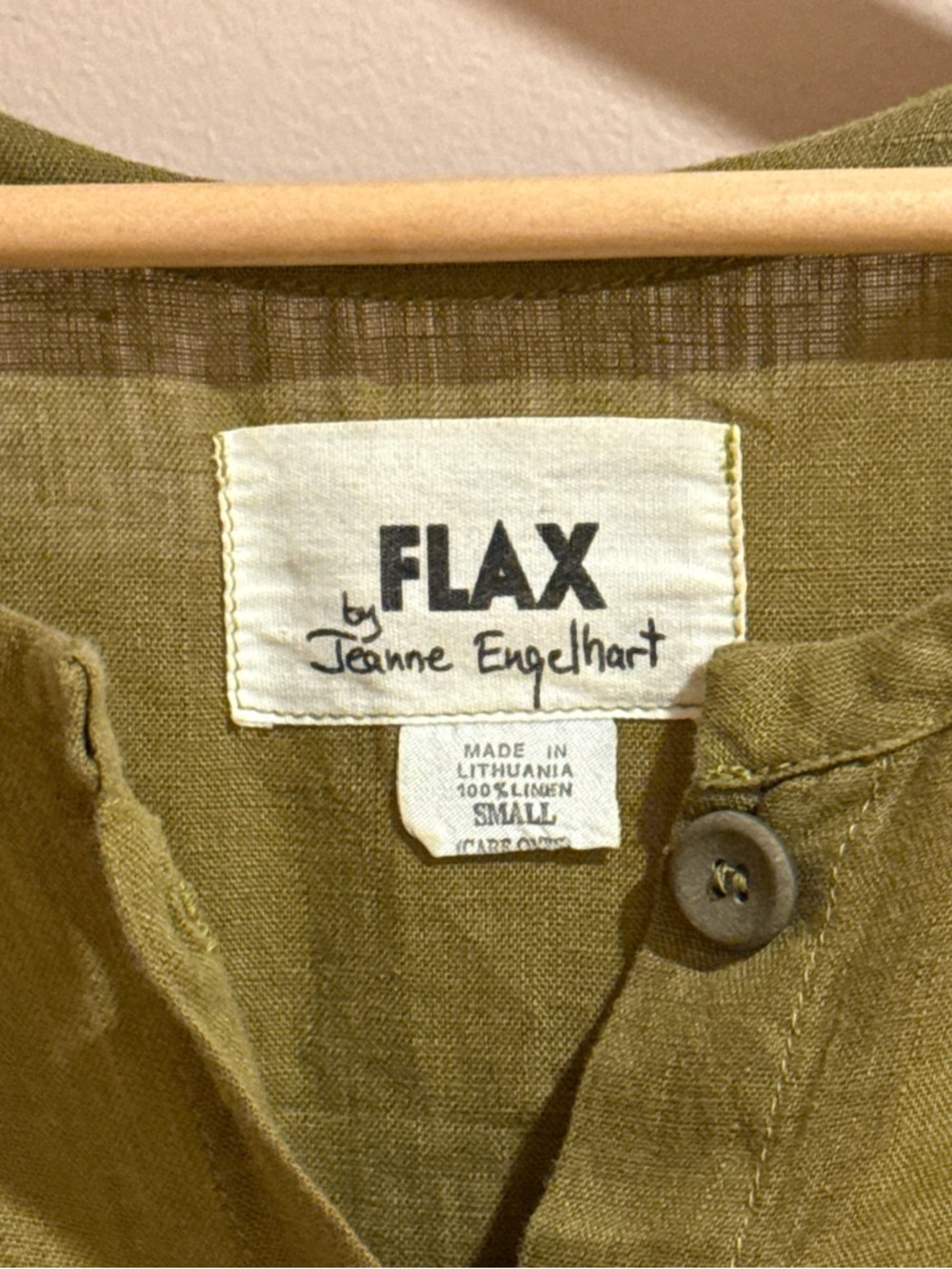 Flax Olive Green Linen Maxi Dress - Picture 3 of 4